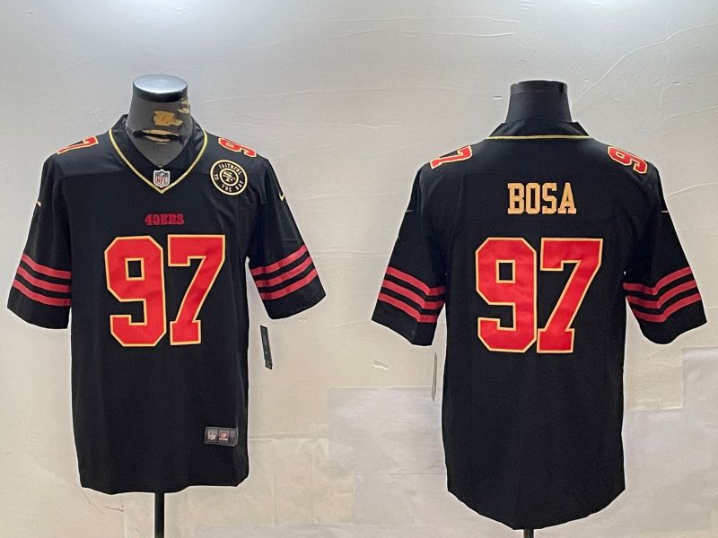 Men San Francisco 49ers #97 Bosa Black Gold 2024 Nike Limited NFL Jersey style 12302